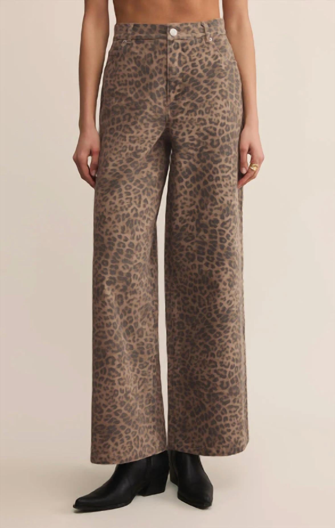 Z Supply - Marli Denim Leopard Pants