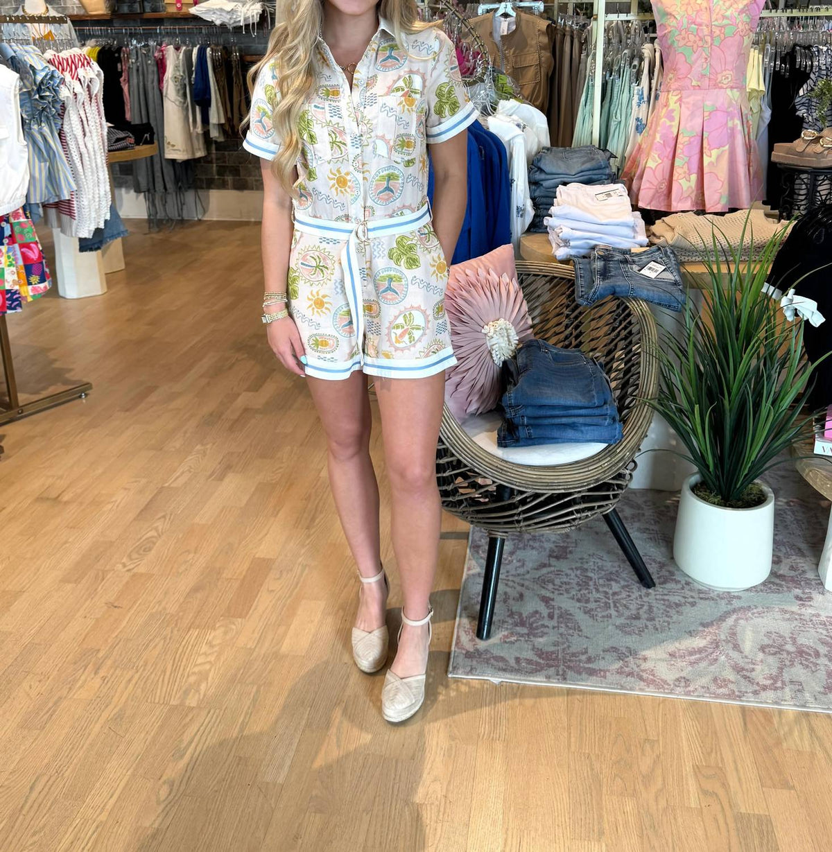 Sincerely Ours - Lottie Seaside Scribbles Romper