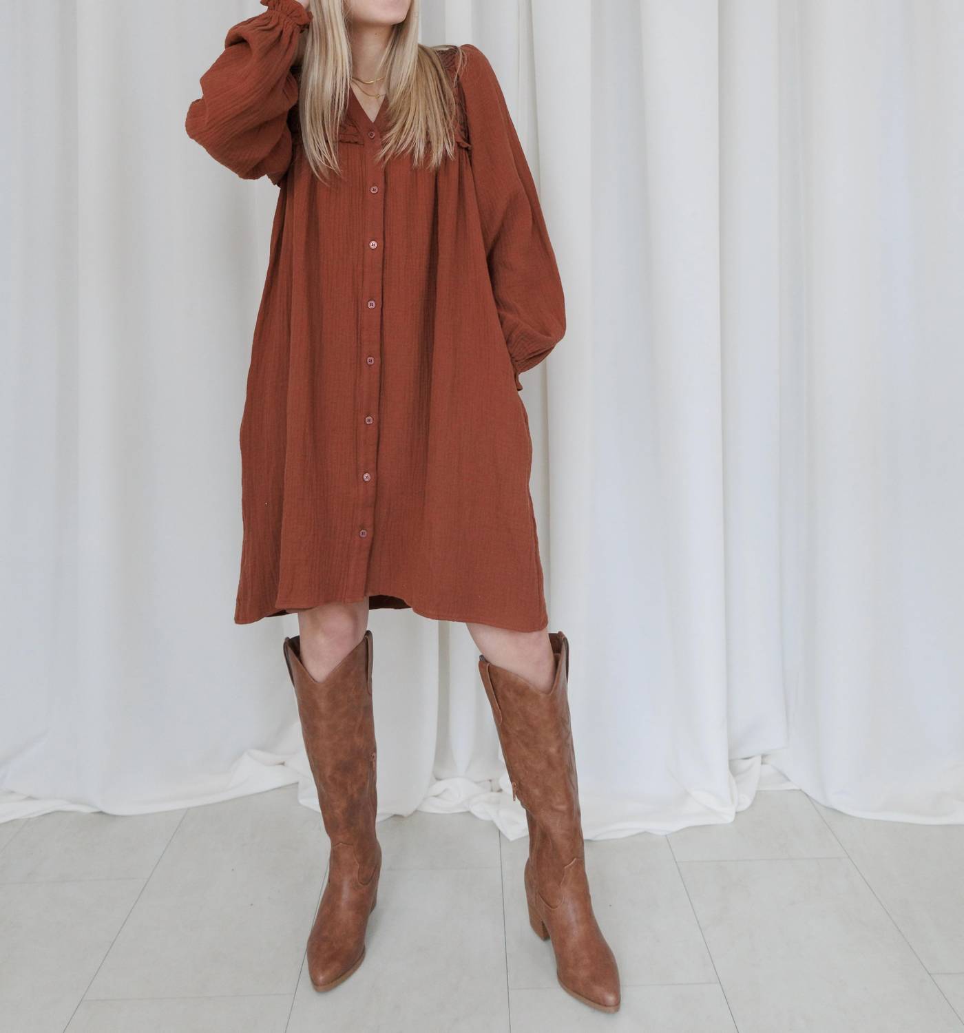 Anniewear - Long Sleeve Dress