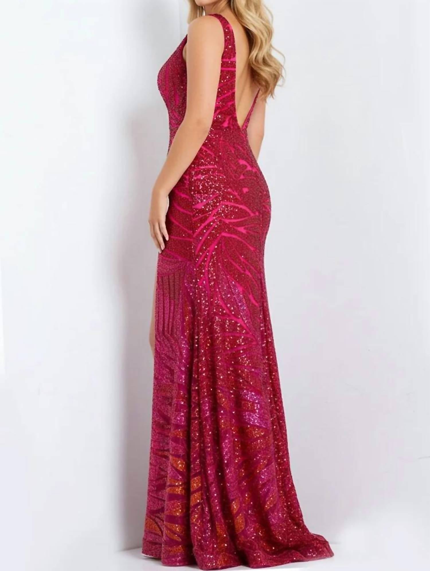 Jovani - Sequin Fitted Long Formal Prom Dress