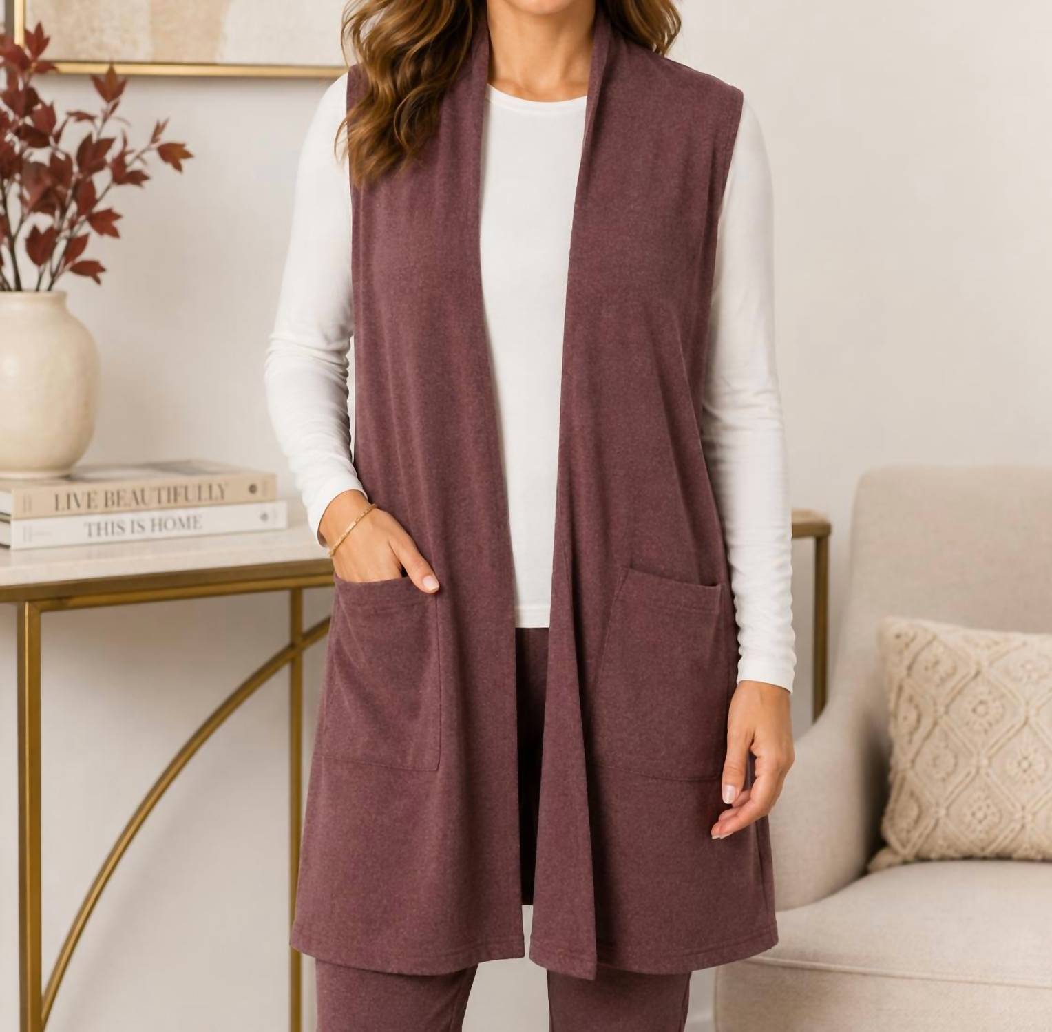 Coco + Carmen - Weekend Brushed Pocket Vest