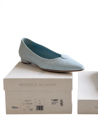 Manolo Blahnik - Women's Saipla Suede Dot Ballerina Flats