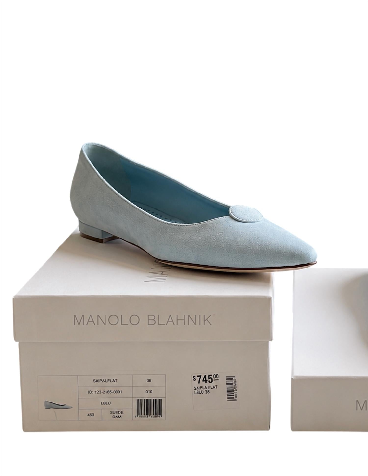 Manolo Blahnik - Women's Saipla Suede Dot Ballerina Flats