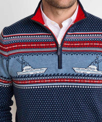 Vineyard Vines - Men's Fishing Fair Isle Quarter-zip Pullover