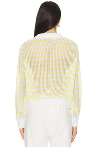 525 America - Kimberly Striped Tipping Pullover Sweater - Plus