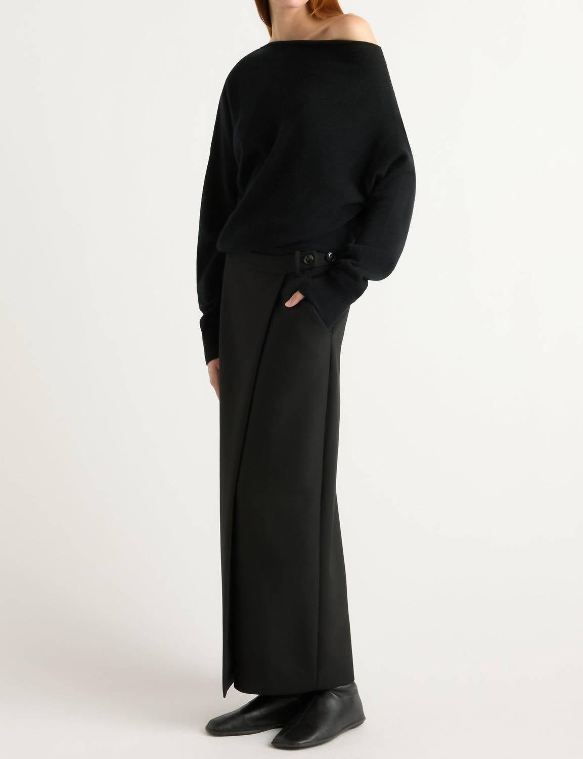 Elan - Off The Shoulder Long Sleeve Sweater