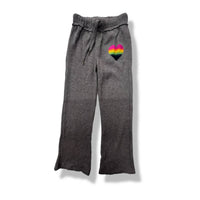 flowers by zoe Girl's Waffle Lounge Pant in grey - kids' joggers - alternate view