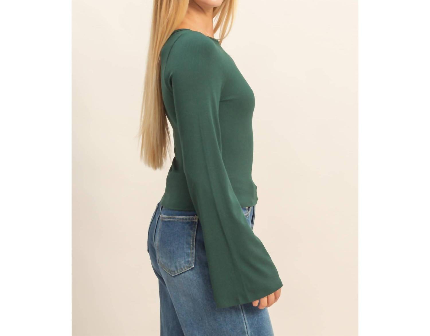 Hyfve - Ribbed Knit Bell Top