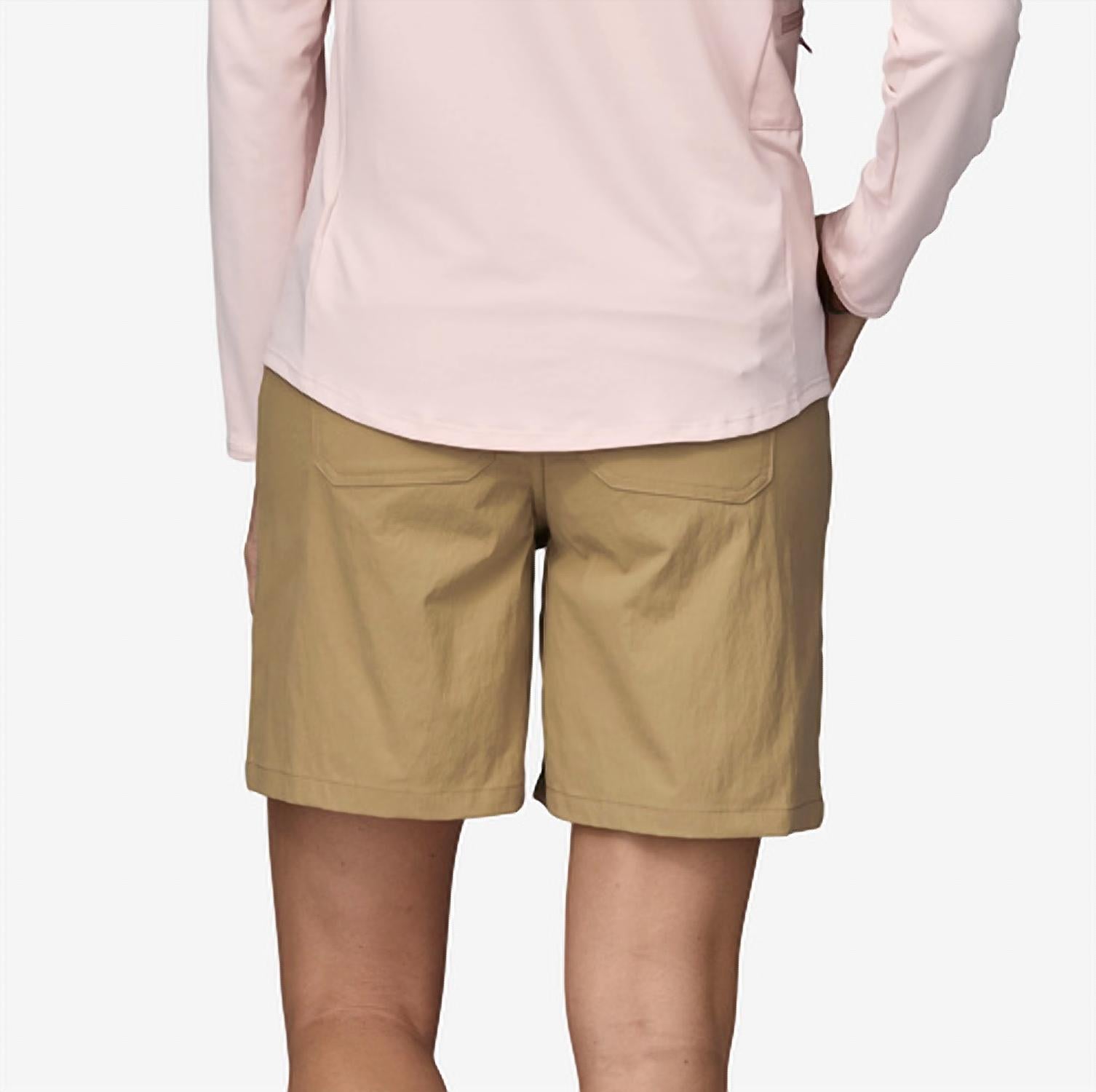 Patagonia Quandary Hiking Shorts - 7" in classic tan - women's shorts - detail view