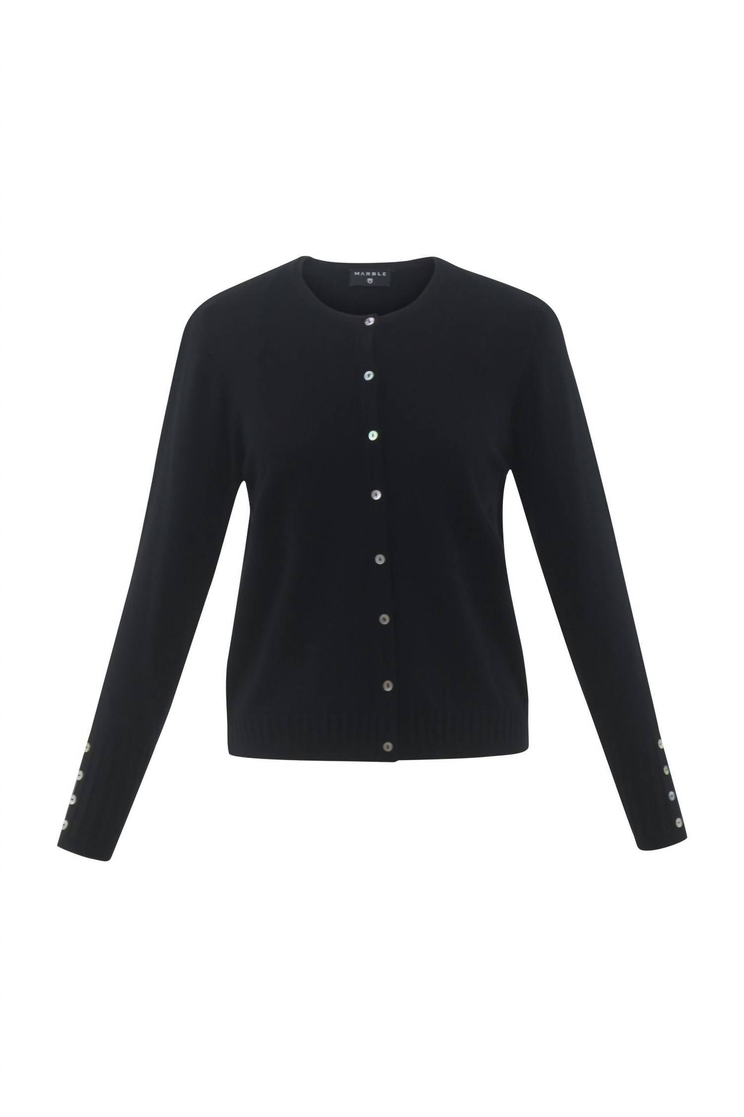 Marble - Women's Basic Crewneck Cardigan