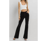 Jelly Jeans Corduroy Flare Pull On Pants in black - women's pants