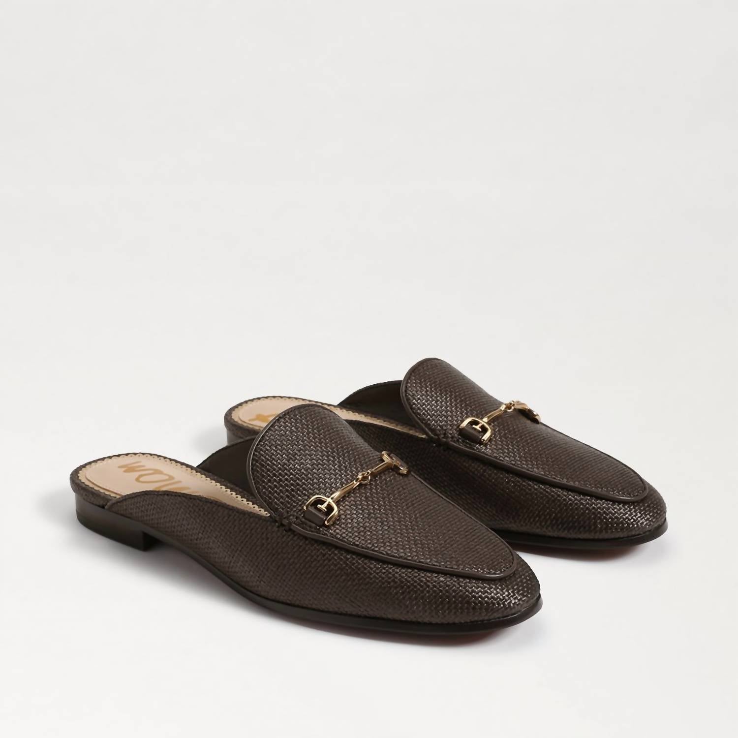 Sam Edelman - Women's Linnie Slip On Rounded Toe Chain Detailed Fashion Mules