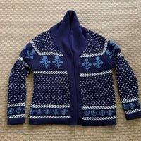 Marea - Flower Intarsia Shawl Cardigan