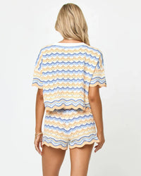 L*Space - Sunchaser Scalloped Hem Top