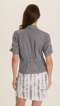 Wearables Nebulous Pigment Tammen Shacket in subtle dark grey - women's jacket - alternate view
