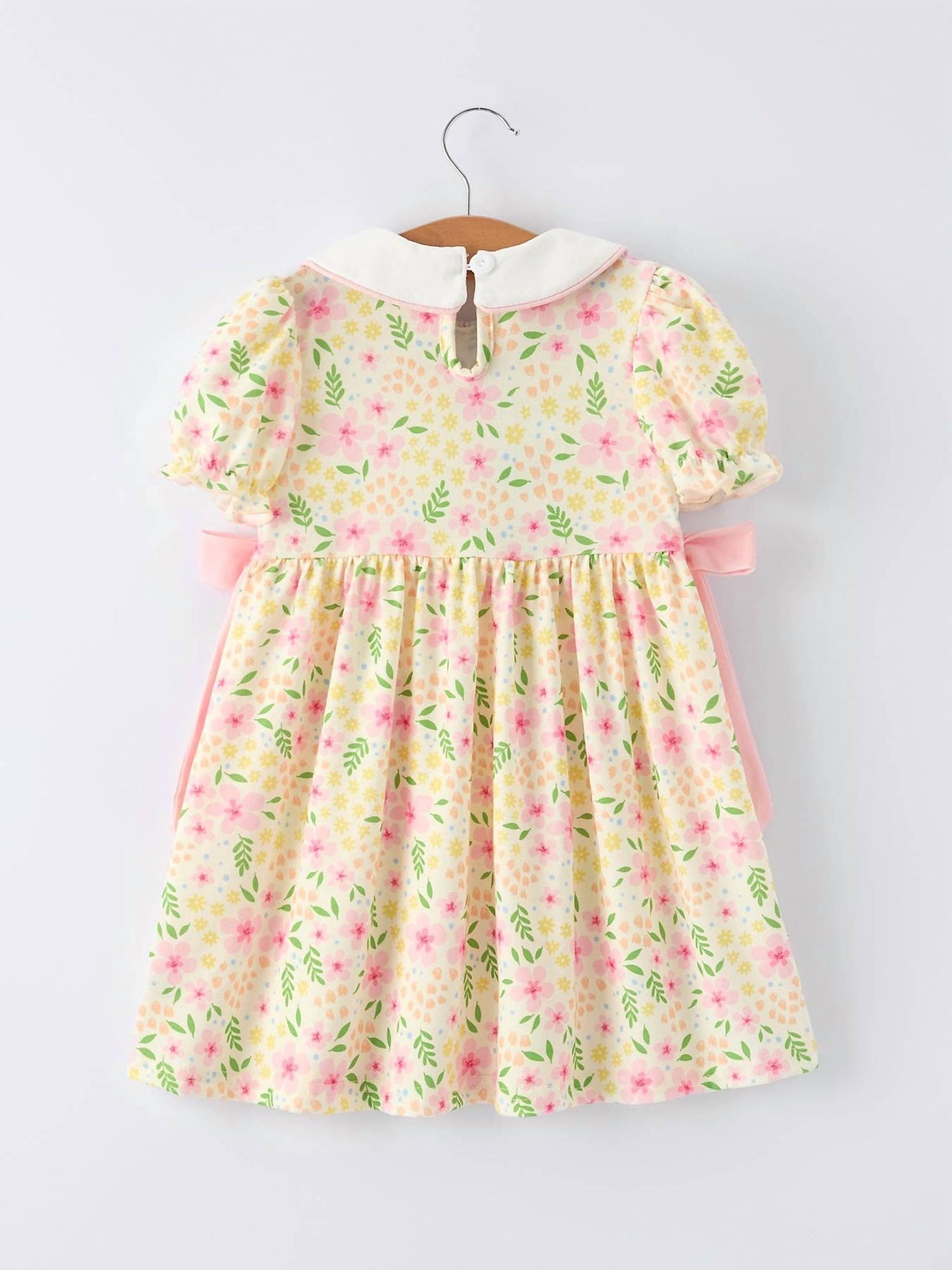 Rylee Faith Designs - Baby Girls Easter Bunny Embroidery Smocking Cute Dress