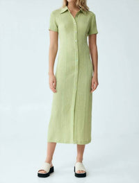 Third Form - Waffle Midi Shirt Midi Dress