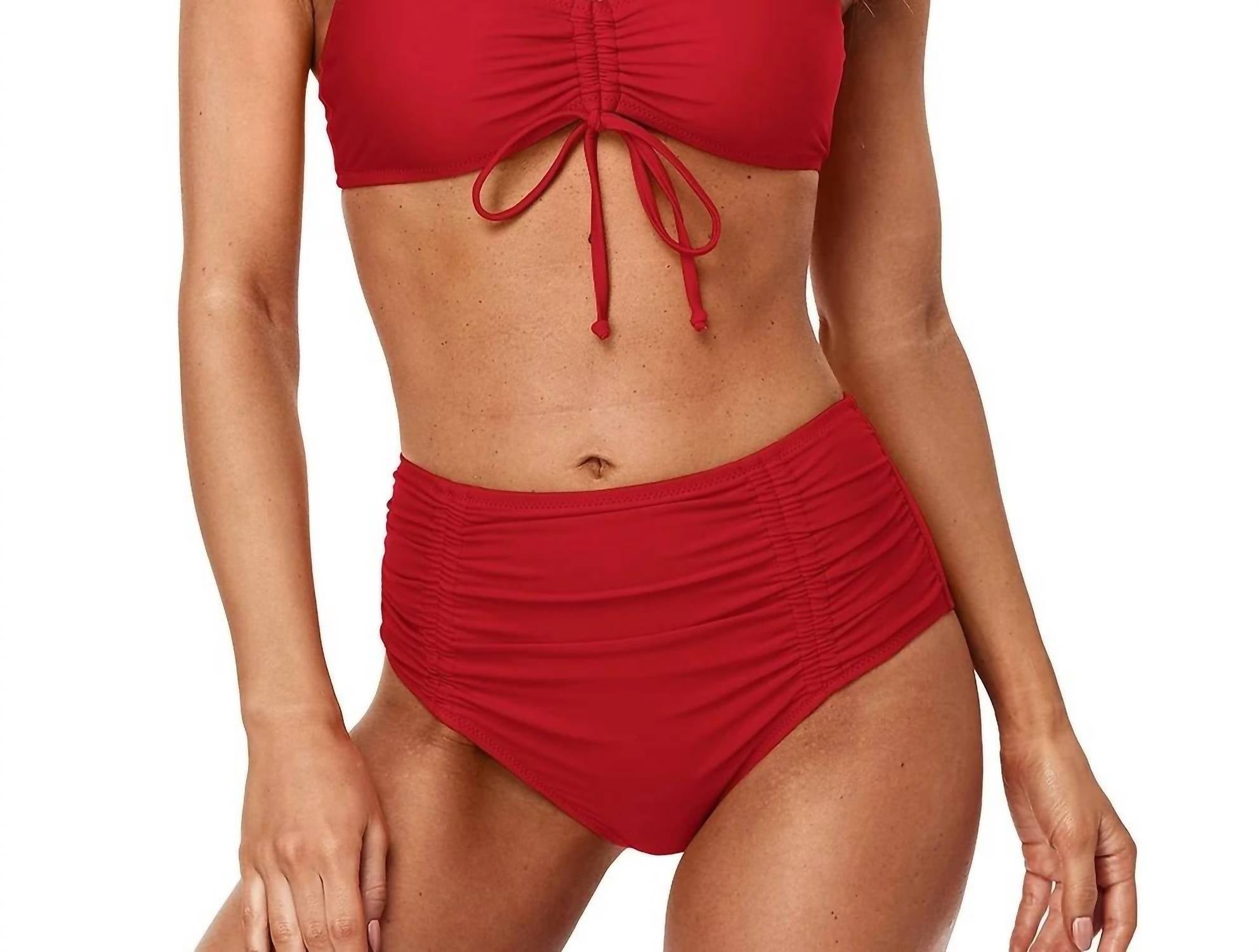 Charmo - High Waisted Ruched Bikini