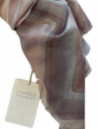 Kinross Women's Wave Print Scarf in cameo multi - women's scarf - detail view