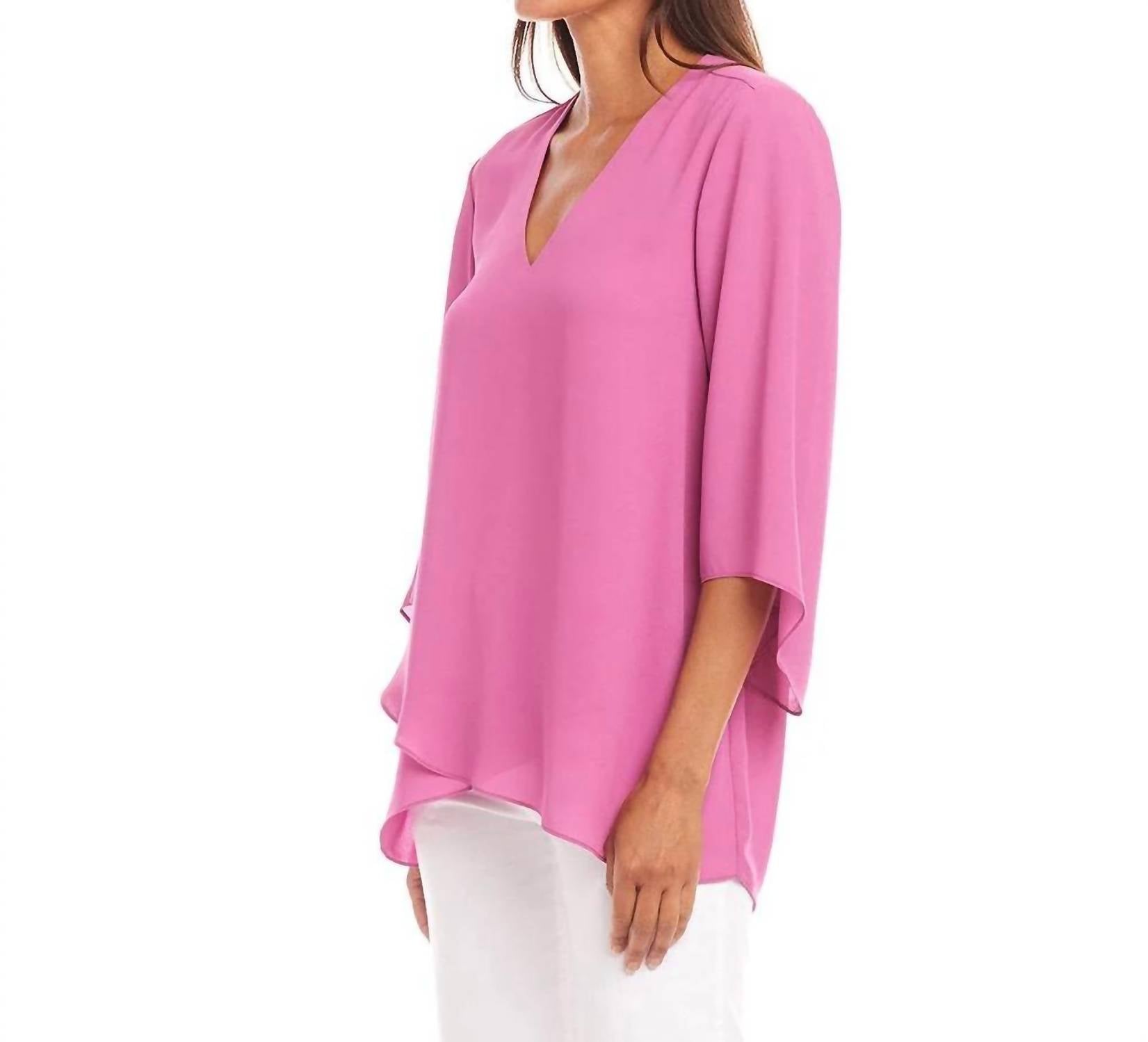 Karen Kane - Bracelet Sleeve Asymmetric Top
