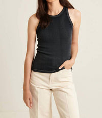 Patrick Assaraf - Women's Vintage Wash Stretch Ribbed Tank Top