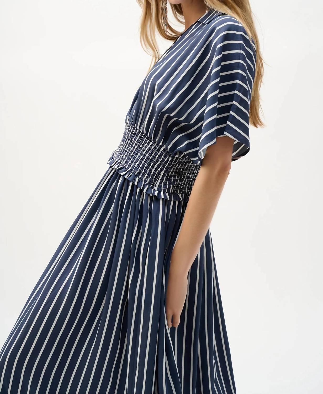 Joseph Ribkoff - Striped Midi Fit And Flare Dress