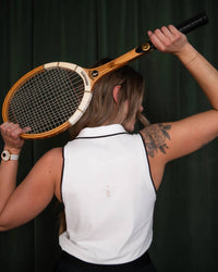 Rhone - Women's Course To Court Sleeveless Zip Polo Shirt