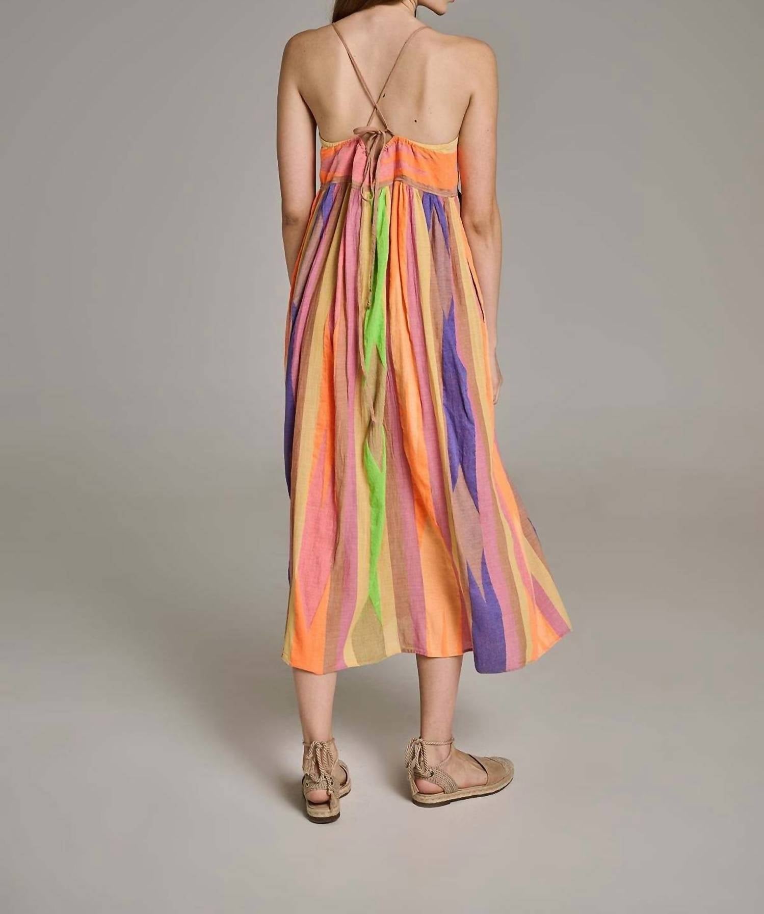 Devotion Twins - Iaspis Strappy Tie Back Midi Dress