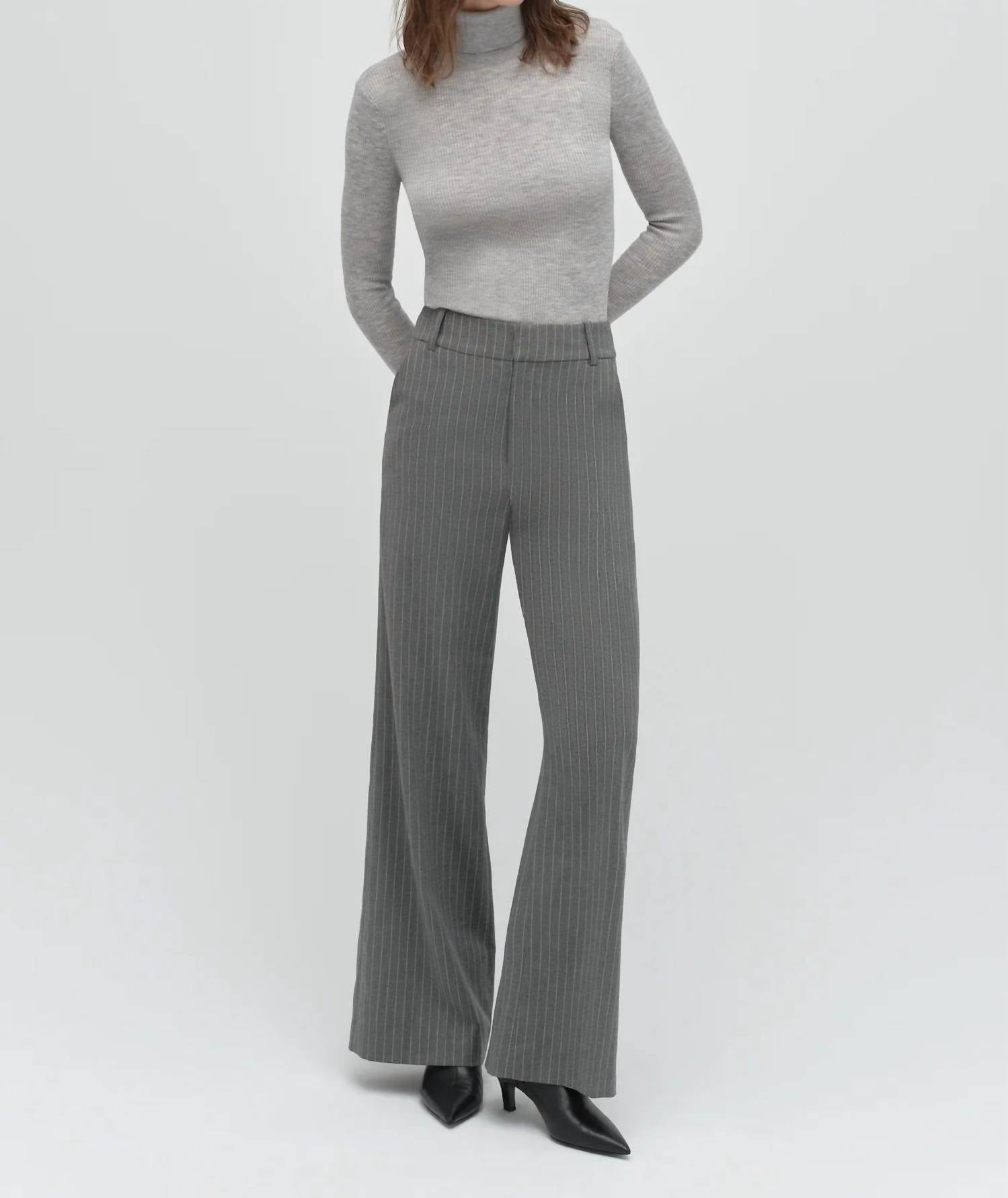 Favorite Daughter Amelia Long Sleeve Top in melange grey 1 - women's long sleeve top - view 6