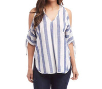 Karen Kane - Cold Shoulder Tie Sleeve Top