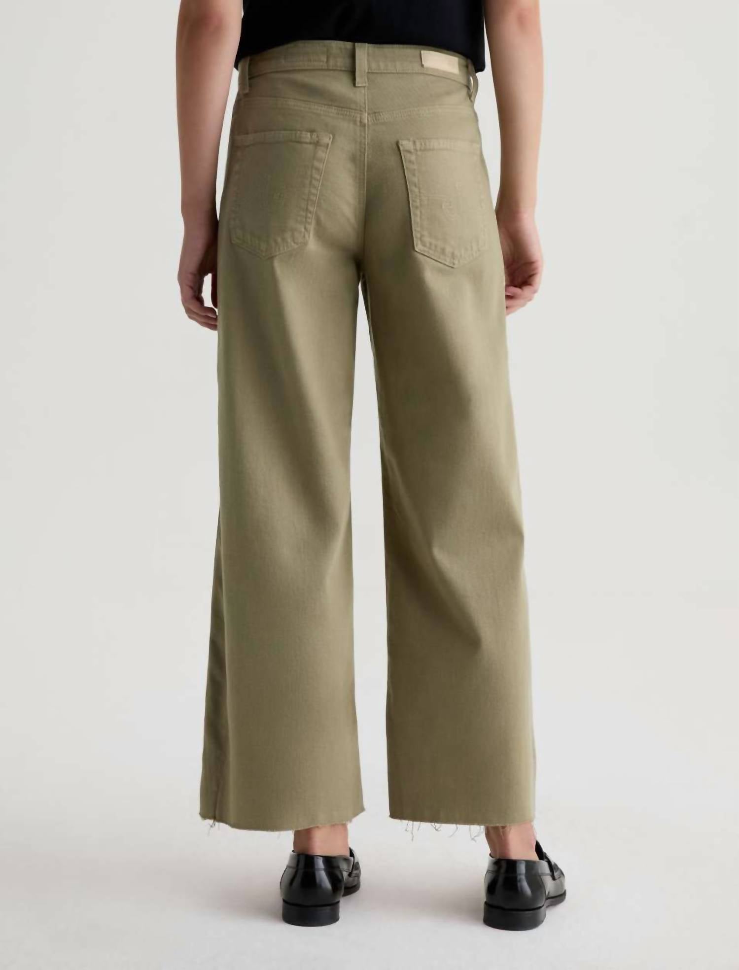 AG Jeans Saige Mid-rise Fit Wide Leg Crop Jean in dusty sage - women's jeans - alternate view