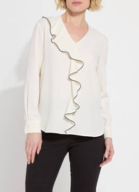 Lysse - Marianne V-neck Ruffle Blouse