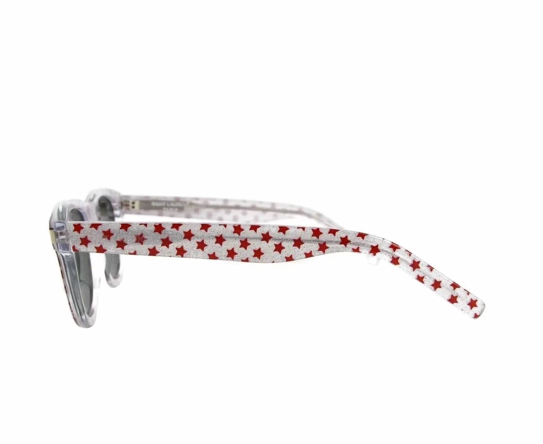 Saint Laurent - Women's Classic Glitter Acetate Sunglasses