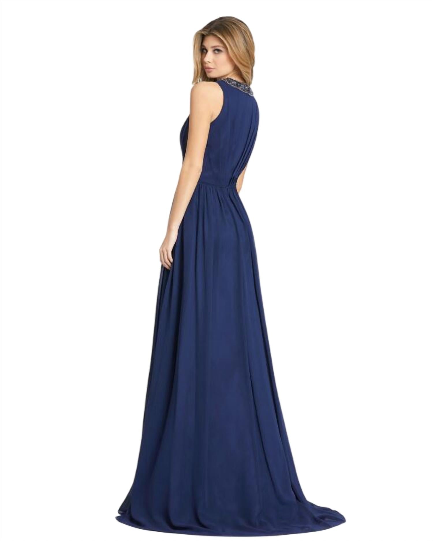 Mac Duggal - Beaded Neckline Ruched Dress