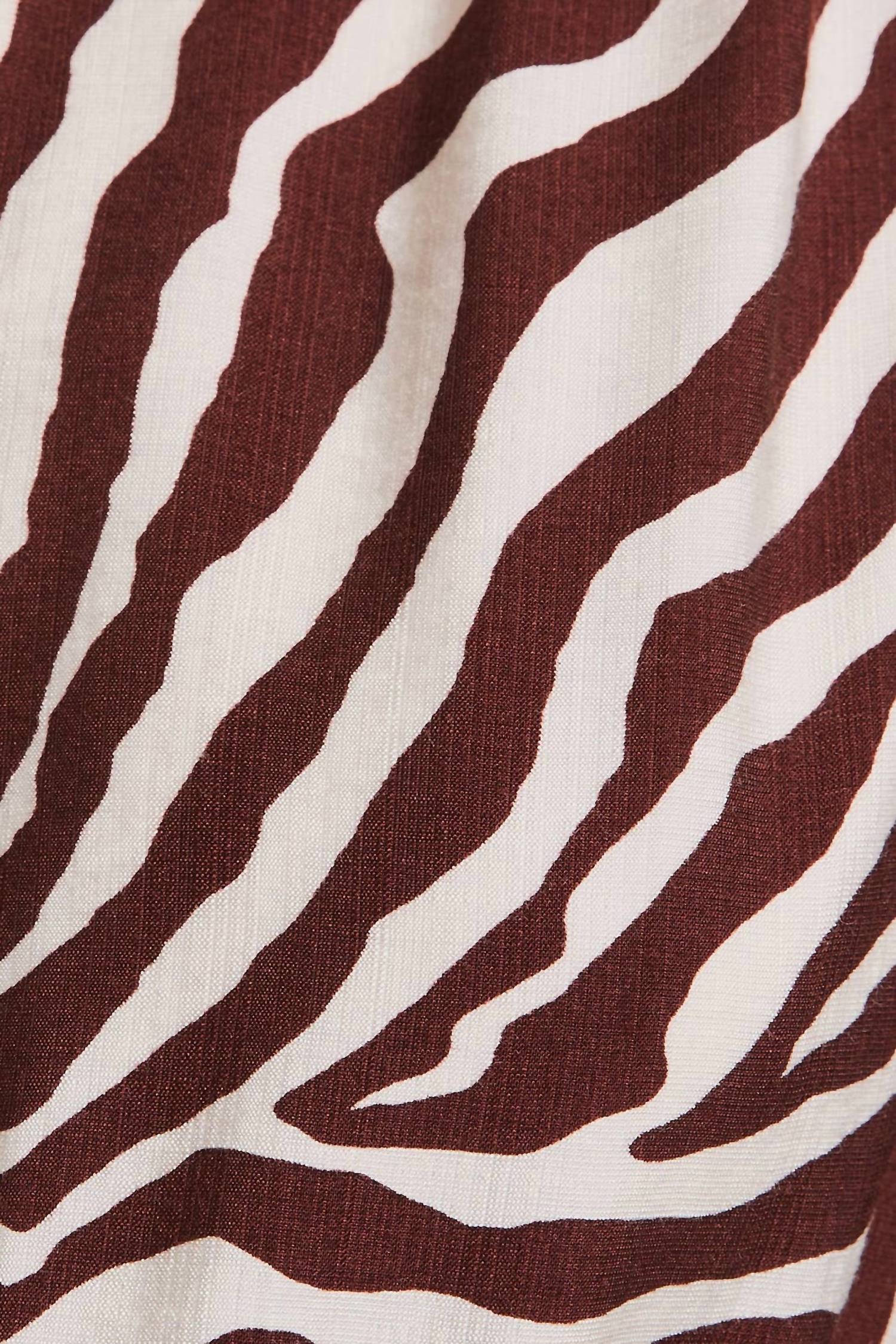 GILLI Tie Waist Mini Dress in ivory brown zebra - women's dress - view 7