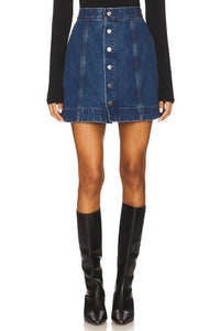 AG Jeans Evie Skirt in blue - women's skirt - detail view