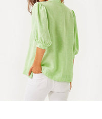 Lilly Pulitzer - Mialeigh Elbow Sleeve Linen Top