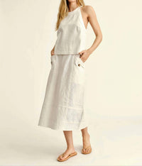 Cartolina Nantucket - Alice Button Midi Skirt