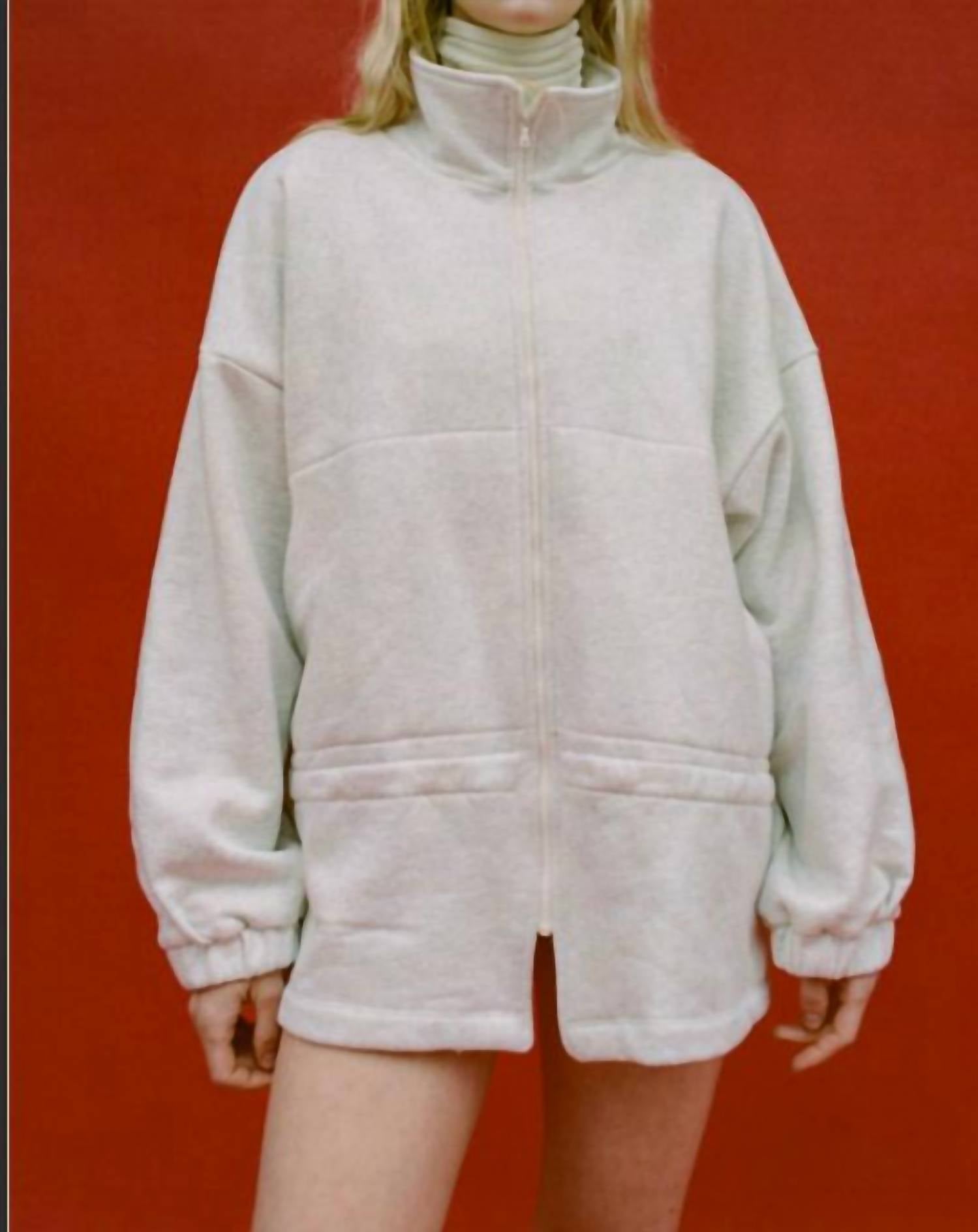 GIL RODRIGUEZ Fleece City Jacket in ash grey - women's jacket