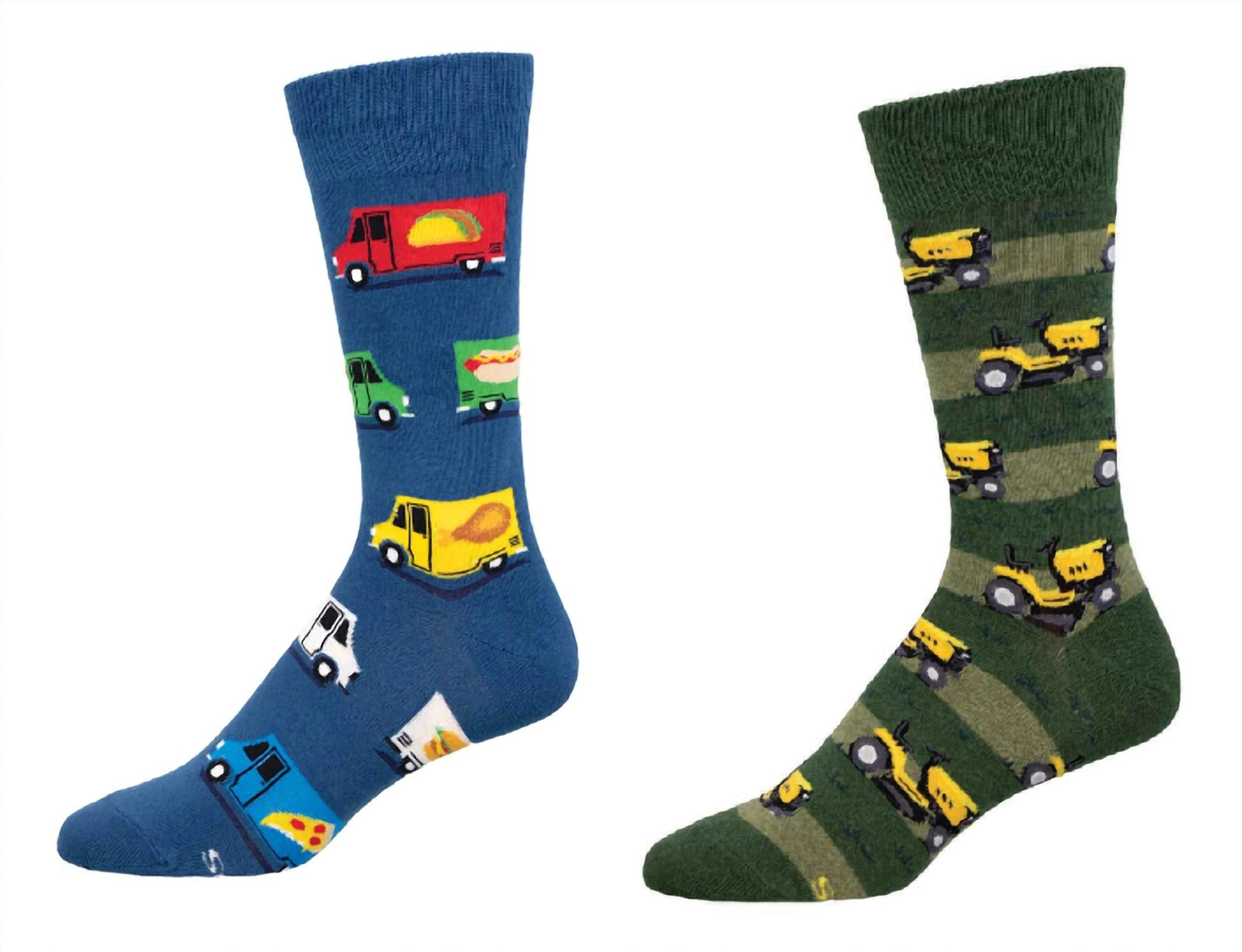 SOCKSMITH Men's Food Truck & Lawn Mower Socks - Set Of 2 Pair in multi - men's item