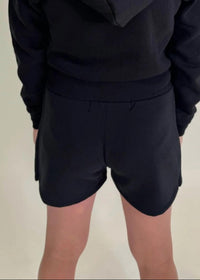 Vintage Havana Kid Foldover Short in black - kids' shorts - alternate view