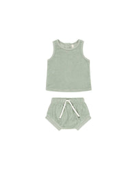Quincy Mae - Boys' Terry Tank And Short Set