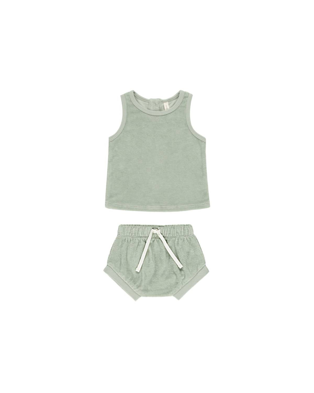 Quincy Mae - Boys' Terry Tank And Short Set