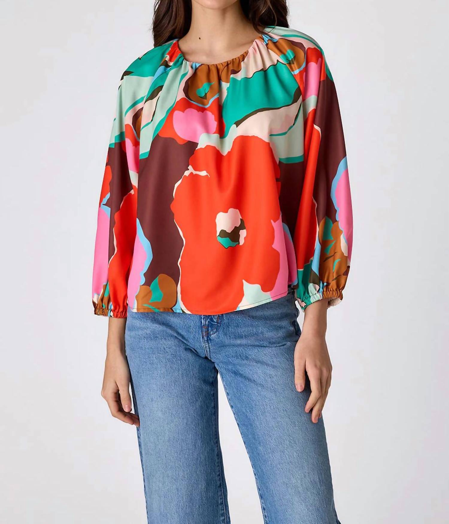 Crosby by Mollie Burch Claudia Crew Blouse in o keefe - women's blouse