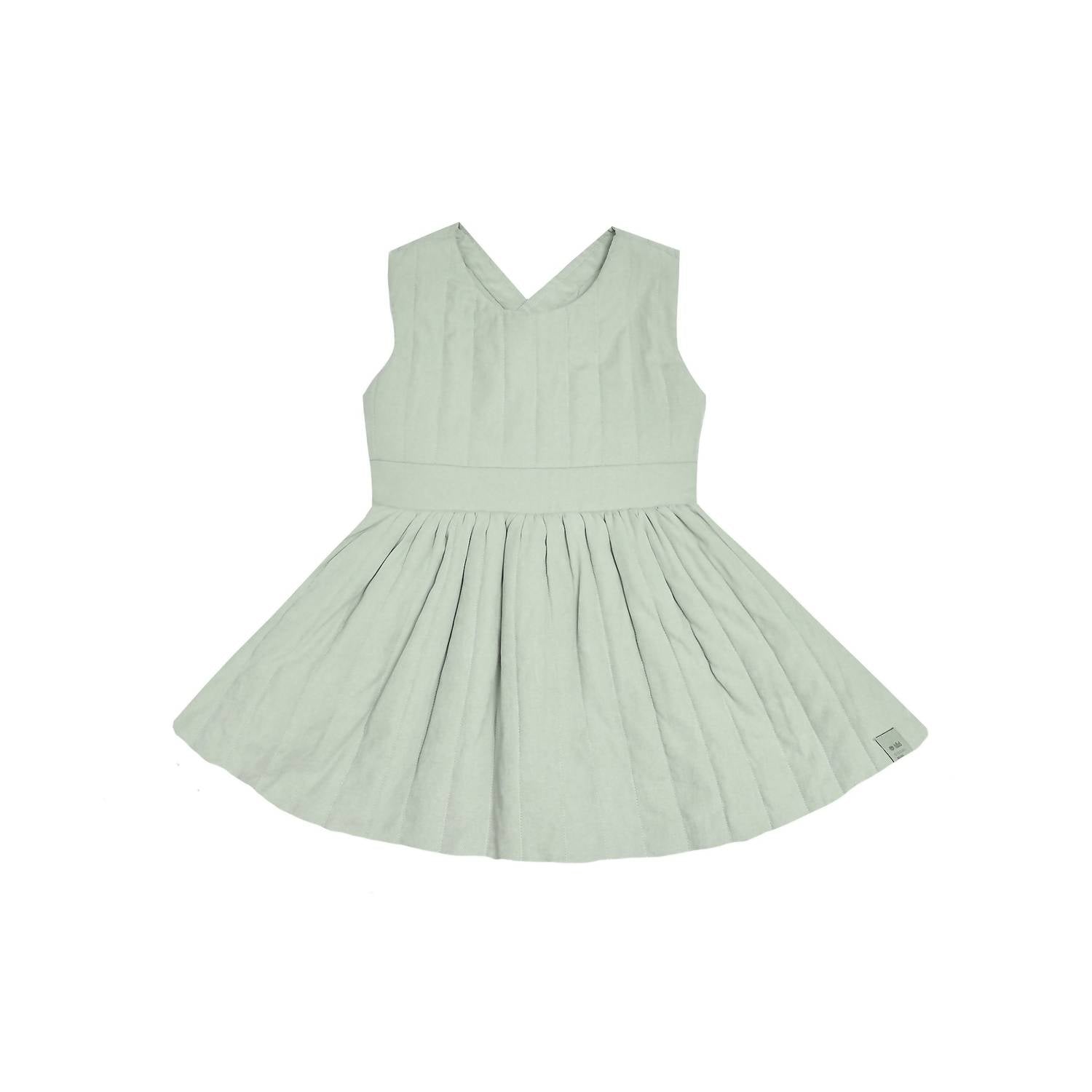 Omamimini - Quilted Poplin Pinafore Dress