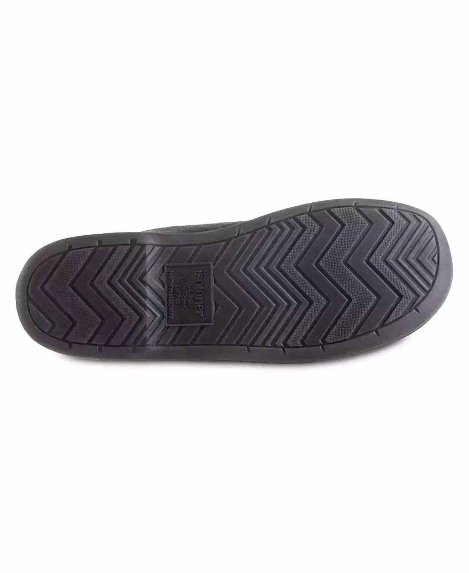 Isotoner - Men's Recycled Fleece Roman Hoodback Slippers