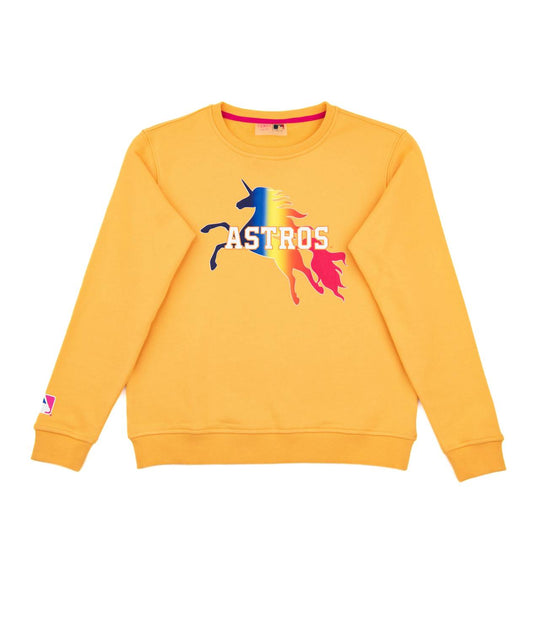 Terez - Girls Astros Rainbow Unicorn Sweatshirt