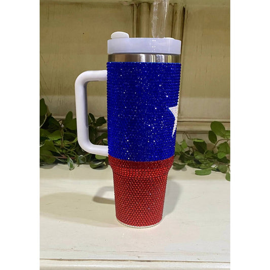 Live Love Gameday - Rhinestone 40 Oz Tumbler