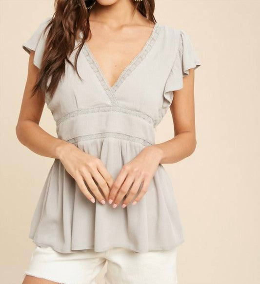 Holly Flutter Sleeve Tie-Back Top