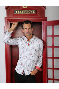Eight X - Button Down Shirt With Branches